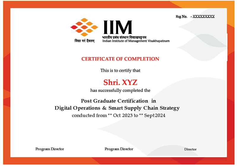 IIM Visakhapatnam Certificate